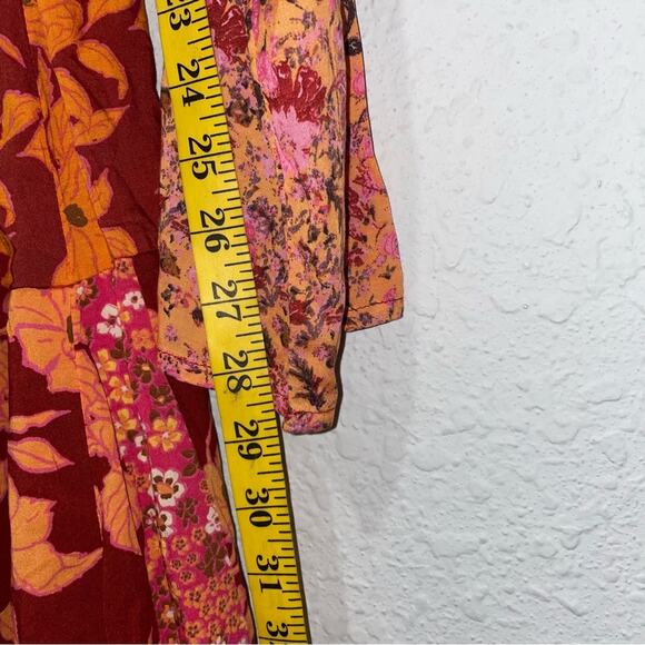 Free People Tilda Wrap Dress Maxi Medium Cottagecore Prairie Dress - Picture 13 of 13